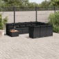 vidaXL 11-tlg. Garten-Sofagarnitur mit Kissen Schwarz Poly Rattan vidaXL 11-tlg. Garten-Sofagarnitur mit Kissen Schwarz Poly Rattan