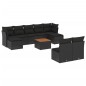 vidaXL 10-tlg. Garten-Sofagarnitur mit Kissen Schwarz Poly Rattan vidaXL 10-tlg. Garten-Sofagarnitur mit Kissen Schwarz Poly Rattan