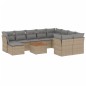 vidaXL 11-tlg. Garten-Sofagarnitur mit Kissen Beige Poly Rattan vidaXL 11-tlg. Garten-Sofagarnitur mit Kissen Beige Poly Rattan