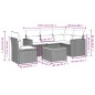 vidaXL 6-tlg. Garten-Sofagarnitur mit Kissen Schwarz Poly Rattan vidaXL 6-tlg. Garten-Sofagarnitur mit Kissen Schwarz Poly Rattan
