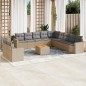 vidaXL 12-tlg. Garten-Sofagarnitur mit Kissen Beige Poly Rattan vidaXL 12-tlg. Garten-Sofagarnitur mit Kissen Beige Poly Rattan