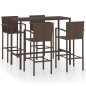 5-tlg. Gartenbar-Set Poly Rattan Braun 5-tlg. Gartenbar-Set Poly Rattan Braun
