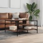 vidaXL Couchtisch Braun Eichen-Optik 100x100x48,5 cm Holzwerkstoff vidaXL Couchtisch Braun Eichen-Optik 100x100x48,5 cm Holzwerkstoff