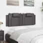vidaXL Kopfteil-Kissen Grau 120 cm Kunstleder