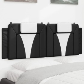 vidaXL Kopfteil-Kissen Schwarz und Weiß 120 cm Kunstleder