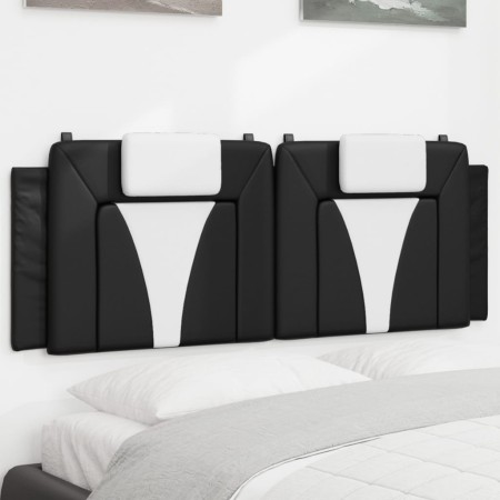 vidaXL Kopfteil-Kissen Schwarz und Weiß 120 cm Kunstleder