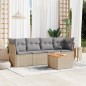vidaXL 5-tlg. Garten-Sofagarnitur mit Kissen Beige Poly Rattan vidaXL 5-tlg. Garten-Sofagarnitur mit Kissen Beige Poly Rattan