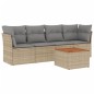 vidaXL 5-tlg. Garten-Sofagarnitur mit Kissen Beige Poly Rattan vidaXL 5-tlg. Garten-Sofagarnitur mit Kissen Beige Poly Rattan