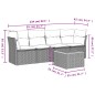 vidaXL 5-tlg. Garten-Sofagarnitur mit Kissen Beige Poly Rattan vidaXL 5-tlg. Garten-Sofagarnitur mit Kissen Beige Poly Rattan
