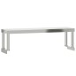 vidaXL Küchen-Arbeitstisch mit Aufsatzboard 110x55x120 cm Edelstahl vidaXL Küchen-Arbeitstisch mit Aufsatzboard 110x55x120 cm Edelstahl