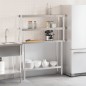vidaXL Küchen-Arbeitstisch mit Aufsatzboard 110x30x150 cm Edelstahl vidaXL Küchen-Arbeitstisch mit Aufsatzboard 110x30x150 cm Edelstahl