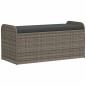 vidaXL Sitzbank mit Stauraum & Kissen Grau 115x51x52 cm Poly Rattan vidaXL Sitzbank mit Stauraum & Kissen Grau 115x51x52 cm Poly Rattan