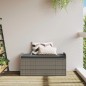 vidaXL Sitzbank mit Stauraum & Kissen Grau 115x51x52 cm Poly Rattan vidaXL Sitzbank mit Stauraum & Kissen Grau 115x51x52 cm Poly Rattan