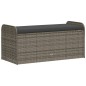vidaXL Sitzbank mit Stauraum & Kissen Grau 115x51x52 cm Poly Rattan vidaXL Sitzbank mit Stauraum & Kissen Grau 115x51x52 cm Poly Rattan