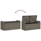 vidaXL Sitzbank mit Stauraum & Kissen Grau 115x51x52 cm Poly Rattan vidaXL Sitzbank mit Stauraum & Kissen Grau 115x51x52 cm Poly Rattan
