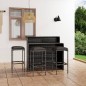 4-tlg. Gartenbar-Set mit Kissen Grau 4-tlg. Gartenbar-Set mit Kissen Grau