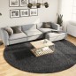 vidaXL Teppich Shaggy Hochflor Modern Anthrazit Ø 280 cm vidaXL Teppich Shaggy Hochflor Modern Anthrazit Ø 280 cm