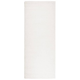 vidaXL Teppich Shaggy Hochflor Modern Creme 80x200 cm
