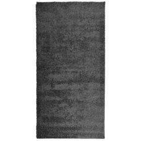 vidaXL Teppich Shaggy Hochflor Modern Anthrazit 100x200 cm