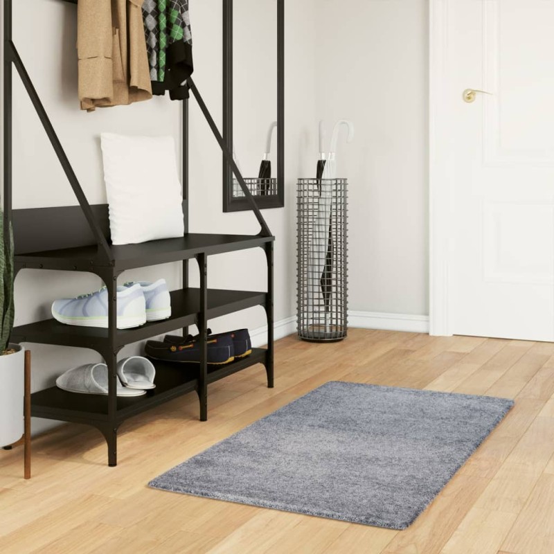 vidaXL Teppich Shaggy Hochflor Modern Blau 60x110 cm vidaXL Teppich Shaggy Hochflor Modern Blau 60x110 cm