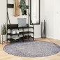 vidaXL Teppich Shaggy Hochflor Modern Blau Ø 200 cm vidaXL Teppich Shaggy Hochflor Modern Blau Ø 200 cm