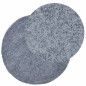 vidaXL Teppich Shaggy Hochflor Modern Blau Ø 200 cm vidaXL Teppich Shaggy Hochflor Modern Blau Ø 200 cm