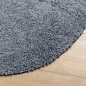 vidaXL Teppich Shaggy Hochflor Modern Blau Ø 200 cm vidaXL Teppich Shaggy Hochflor Modern Blau Ø 200 cm