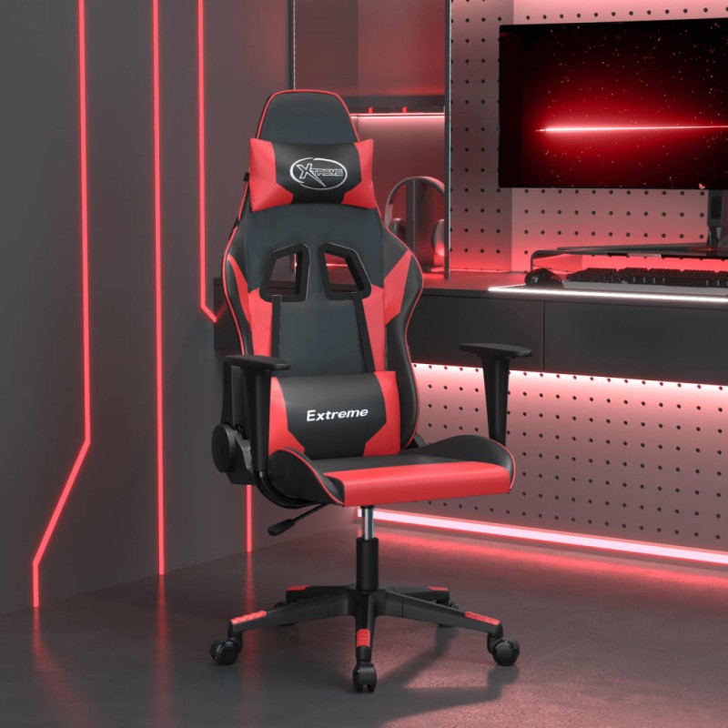vidaXL Gaming-Stuhl mit Massagefunktion Schwarz und Rot Kunstleder vidaXL Gaming-Stuhl mit Massagefunktion Schwarz und Rot Kunstleder