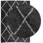 vidaXL Teppich Shaggy Hochflor Modern Schwarz und Creme 120x170 cm vidaXL Teppich Shaggy Hochflor Modern Schwarz und Creme 120x170 cm