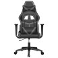 vidaXL Gaming-Stuhl mit Massagefunktion Schwarz und Grau Kunstleder vidaXL Gaming-Stuhl mit Massagefunktion Schwarz und Grau Kunstleder