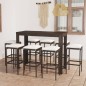9-tlg. Gartenbar-Set mit Kissen Poly Rattan Braun 9-tlg. Gartenbar-Set mit Kissen Poly Rattan Braun