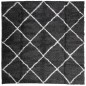 vidaXL Teppich Shaggy Hochflor Modern Schwarz und Creme 160x160 cm vidaXL Teppich Shaggy Hochflor Modern Schwarz und Creme 160x160 cm