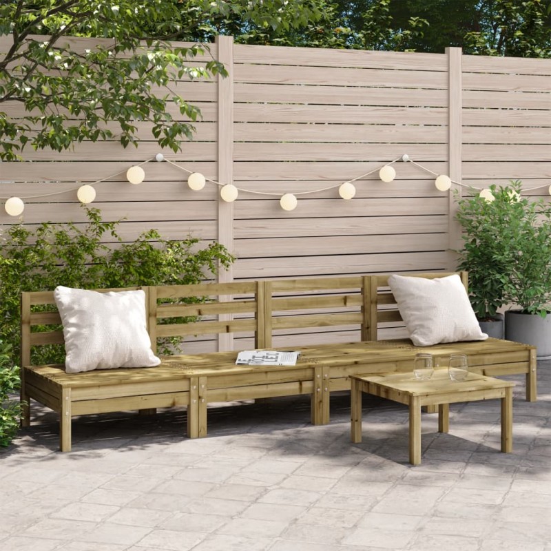 vidaXL Gartensofas ohne Armlehnen 4 Stk. Kiefernholz Imprägniert vidaXL Gartensofas ohne Armlehnen 4 Stk. Kiefernholz Imprägniert