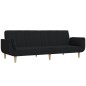 vidaXL Schlafsofa 2-Sitzer mit 2 Kissen Schwarz Stoff vidaXL Schlafsofa 2-Sitzer mit 2 Kissen Schwarz Stoff