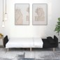 vidaXL Schlafsofa 2-Sitzer mit 2 Kissen Schwarz Stoff vidaXL Schlafsofa 2-Sitzer mit 2 Kissen Schwarz Stoff