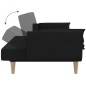 vidaXL Schlafsofa 2-Sitzer mit 2 Kissen Schwarz Stoff vidaXL Schlafsofa 2-Sitzer mit 2 Kissen Schwarz Stoff