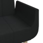 vidaXL Schlafsofa 2-Sitzer mit 2 Kissen Schwarz Stoff vidaXL Schlafsofa 2-Sitzer mit 2 Kissen Schwarz Stoff