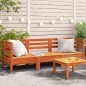 vidaXL Gartensofa 3-Sitzer Wachsbraun Massivholz Kiefer vidaXL Gartensofa 3-Sitzer Wachsbraun Massivholz Kiefer