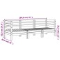 vidaXL Gartensofa 3-Sitzer Wachsbraun Massivholz Kiefer vidaXL Gartensofa 3-Sitzer Wachsbraun Massivholz Kiefer