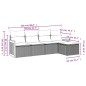 vidaXL 5-tlg. Garten-Sofagarnitur mit Kissen Grau Poly Rattan vidaXL 5-tlg. Garten-Sofagarnitur mit Kissen Grau Poly Rattan
