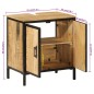 vidaXL Waschbeckenunterschrank 55x35x60 cm Massivholz Mango und Eisen vidaXL Waschbeckenunterschrank 55x35x60 cm Massivholz Mango und Eisen