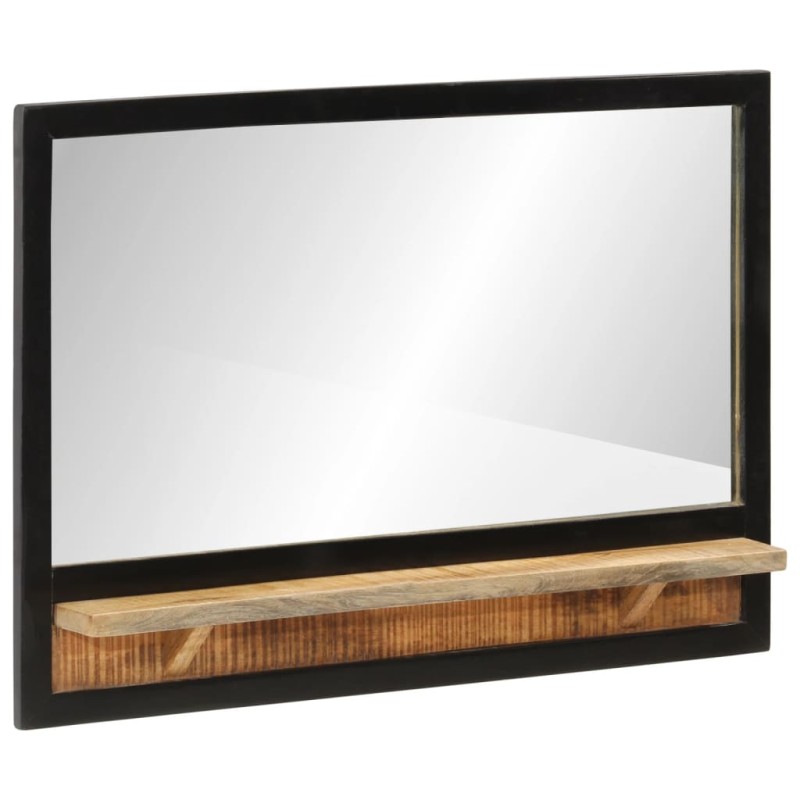 vidaXL Spiegel mit Ablage 80x8x55 cm Glas und Massivholz Mango vidaXL Spiegel mit Ablage 80x8x55 cm Glas und Massivholz Mango