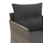 vidaXL Gartensofa 2-Sitzer mit Hockern Grau Poly Rattan vidaXL Gartensofa 2-Sitzer mit Hockern Grau Poly Rattan