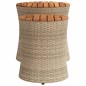 vidaXL Garten-Beistelltische 2 Stk. mit Holzplatte Beige Poly Rattan vidaXL Garten-Beistelltische 2 Stk. mit Holzplatte Beige Poly Rattan