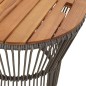 vidaXL Garten-Beistelltische 2 Stk. mit Holzplatte Grau Poly Rattan vidaXL Garten-Beistelltische 2 Stk. mit Holzplatte Grau Poly Rattan