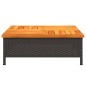 vidaXL Gartentisch Schwarz 70x70x25 cm Rattan und Akazienholz vidaXL Gartentisch Schwarz 70x70x25 cm Rattan und Akazienholz