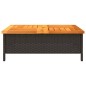 vidaXL Gartentisch Schwarz 70x70x25 cm Rattan und Akazienholz vidaXL Gartentisch Schwarz 70x70x25 cm Rattan und Akazienholz