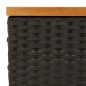 vidaXL Gartentisch Schwarz 70x70x25 cm Rattan und Akazienholz vidaXL Gartentisch Schwarz 70x70x25 cm Rattan und Akazienholz