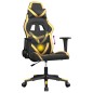 vidaXL Gaming-Stuhl mit Massagefunktion Schwarz & Golden Kunstleder vidaXL Gaming-Stuhl mit Massagefunktion Schwarz & Golden Kunstleder