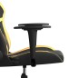 vidaXL Gaming-Stuhl mit Massagefunktion Schwarz & Golden Kunstleder vidaXL Gaming-Stuhl mit Massagefunktion Schwarz & Golden Kunstleder